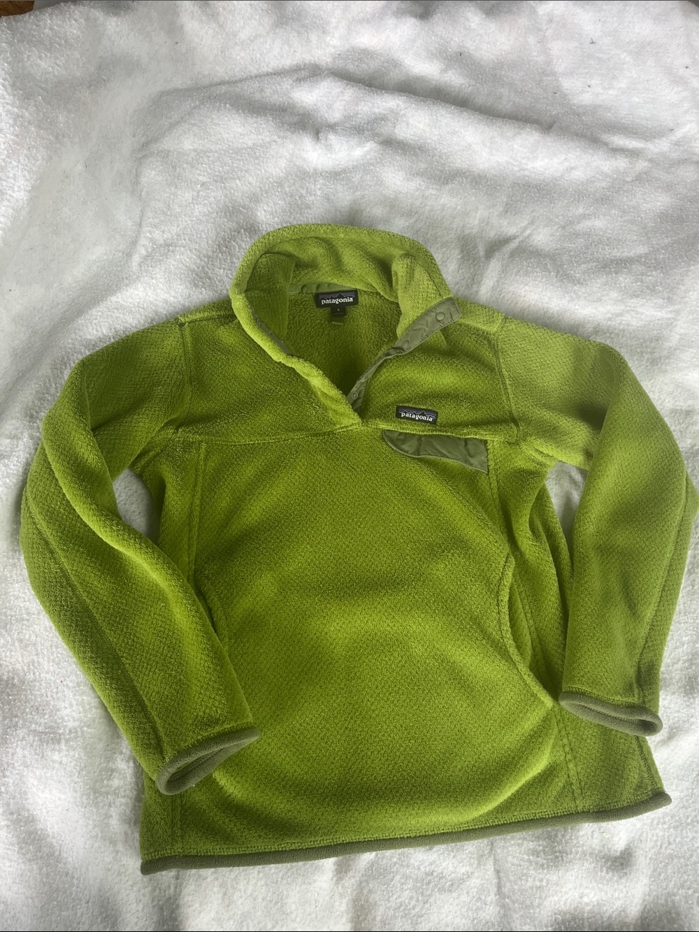 Patagonia Re-tool Green Snap Pullover Fleece